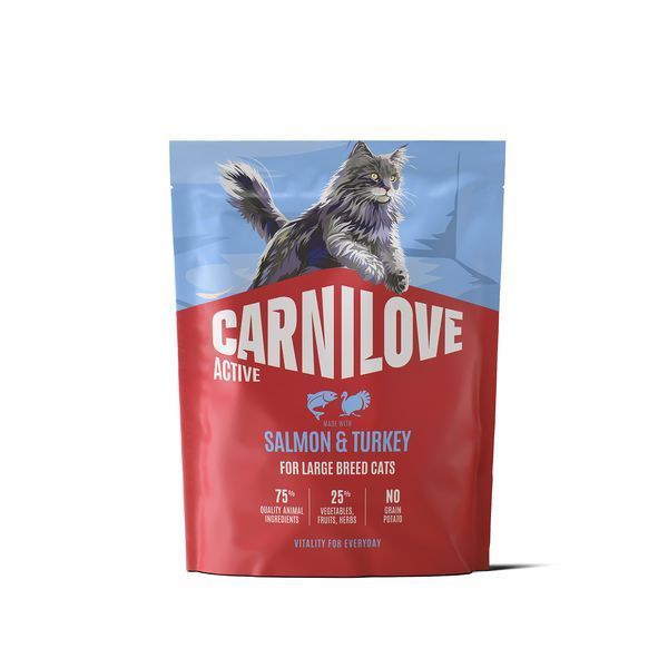 Корм сухий Carnilove Active Salmon & Turkey Large Breed для котів великих порід лосось та індичка 400 г 173715 фото Корм сухий Carnilove Active Salmon & Turkey Large Breed для котів великих порід лосось та індичка 400 г 173715 фото