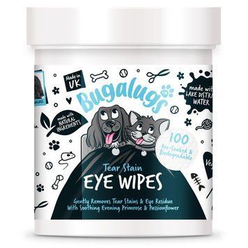 Bugalugs Tear Stain Eye Wipes Бугалугс Серветки для видалення сльозних доріжок 100шт BCDULTSTPADS фото
