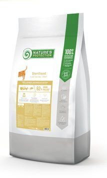 Nature`s Protection Sterilised Сухий корм для стерилізованих котів з птицею і лососем, 18 кг NPS47739 фото