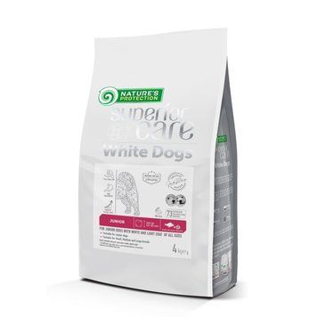 Nature's Protection Superior Care White Dogs White Fish Junior All Sizes Сухий корм для юніорів усіх розмірів з білою рибою 4 кг NPSC47594 фото