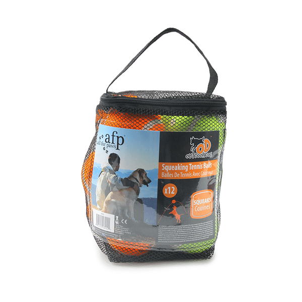 Тенісний м'яч ALL FOR PAWS Outdoor Squeaking Tennis Ball 6,4см з пискавкой 1шт 8092_1 фото