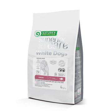 Nature's Protection Superior Care White Dogs Grain Free White Fish Junior All Sizes Сухий беззерновий корм для юніорів усіх розмірів з білою рибою 4 кг NPSC47596 фото