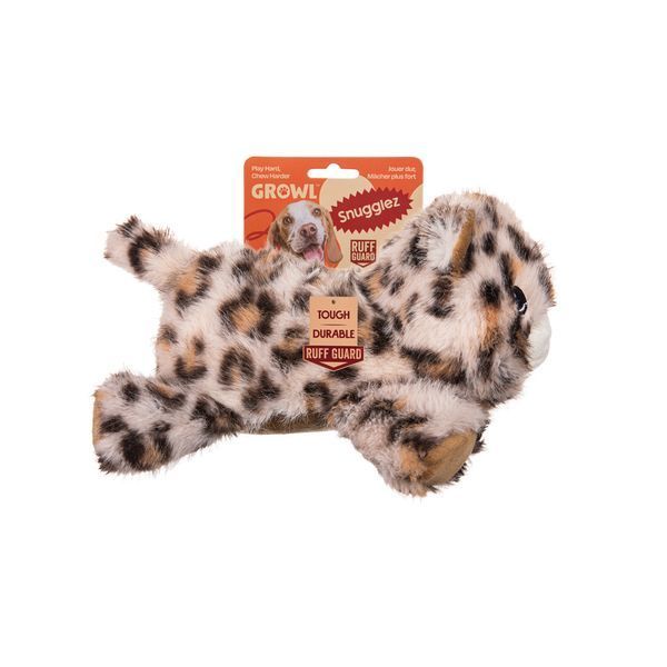 М&rsquo;яка іграшка для собак Growl Snugglez Larry the Leopard - леопард Ларрі GROWL52078 фото