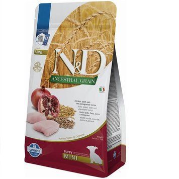 Farmina N&D Low Grain Puppy Mini Chicken&Pomegranate Низькозерновий сухий корм Фарміна для цуценят дрібних порід (курка/гранат) 800г 156373 фото
