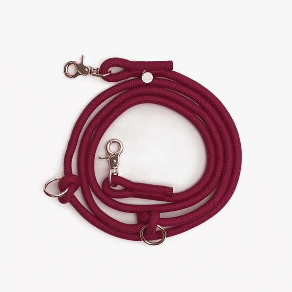 Повідець-перестібка для собак Furlou Hands Free Braided Leash Bordeaux бордовий 80000174BRDX фото