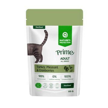 Nature's Protection Prime Sterilised Adult Cats Turkey, Pheasant and Cranberries Вологий корм для стерилізованих котів з індичкою, фазаном і журавлиною, 85 г NPPR70468 фото
