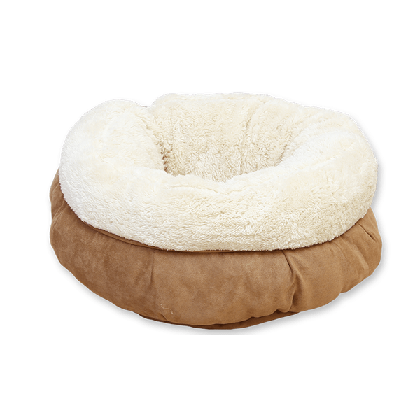 Лежак для котів ALL FOR PAWS Lambswool Donut Bed бежевий 2133 фото Лежак для котів ALL FOR PAWS Lambswool Donut Bed бежевий 2133 фото
