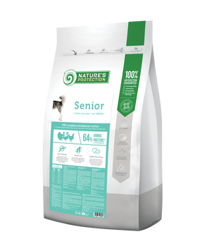 Nature's Protection Senior All Breed Сухий корм для літніх собак від 7 років усіх порід з м'ясом птиці, 12 кг NPS45756 фото