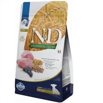 Farmina N&D Low Grain Puppy Mini Lamb&Blueberry Низькозерновий сухий корм Фарміна для цуценят дрібних порід (ягня/чорниця) 800г 156372 фото