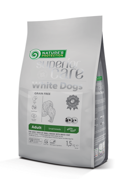 Nature's Protection Superior Care White Dogs Grain Free Insect Adult Small Breeds Сухий беззерновий корм для дорослих собак малих порід з протеїном комах 1,5 кг NPSC47441 фото