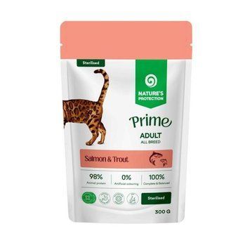 Nature's Protection Prime Sterilised Adult Cats Salmon and Trout Вологий корм для стерилізованих котів з лососем і фореллю, 300 г NPPR47952 фото