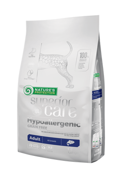 Nature's Protection Superior Care Hypoallergenic Grain Free Adult All Breeds Сухий гіпоалергенний беззерновий корм для дорослих собак усіх порід з лососем 1,5 кг NPSC45796 фото