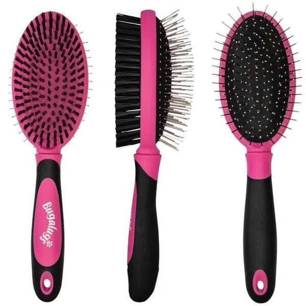 Bugalugs 2-in-1 Double Sided Grooming Brush Двостороння гребінець-щітка Бугалугс 2 в 1 для догляду за шерстю собак і котів BBSDENDBR фото Bugalugs 2-in-1 Double Sided Grooming Brush Двостороння гребінець-щітка Бугалугс 2 в 1 для догляду за шерстю собак і котів BBSDENDBR фото