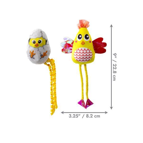 Іграшки для котів KONG Scrattles Chicken, 2 шт. KONGCA123E фото