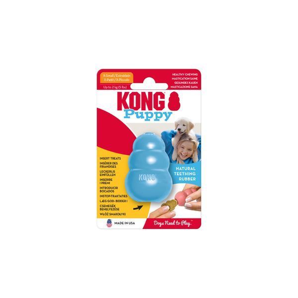KONG Puppy XS Іграшка для цуценят блакитна KONGKP4EBL фото KONG Puppy XS Іграшка для цуценят блакитна KONGKP4EBL фото