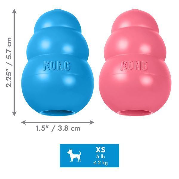 KONG Puppy XS Іграшка для цуценят блакитна KONGKP4EBL фото KONG Puppy XS Іграшка для цуценят блакитна KONGKP4EBL фото