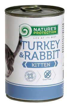 Nature's Protection Kitten Turkey & Rabbit Вологий корм для кошенят з індичкою і кроликом, 400 г KIK24634 фото