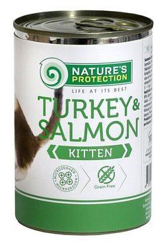Nature's Protection Kitten Turkey & Salmon Вологий корм для кошенят з індичкою і лососем, 400 г KIK45100 фото