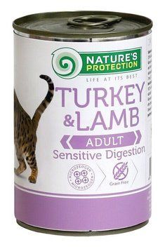 Nature's Protection Adult cats Sensitive digestion Turkey & Lamb Вологий корм для кoтів з чутливим травленням з індичкою і ягням, 400 г KIK24635 фото