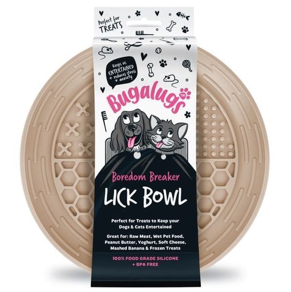 Bugalugs Lick Bowl Beige Бугалугс Лизальний килимок - тарілка беж BLBWLLBEG фото Bugalugs Lick Bowl Beige Бугалугс Лизальний килимок - тарілка беж BLBWLLBEG фото