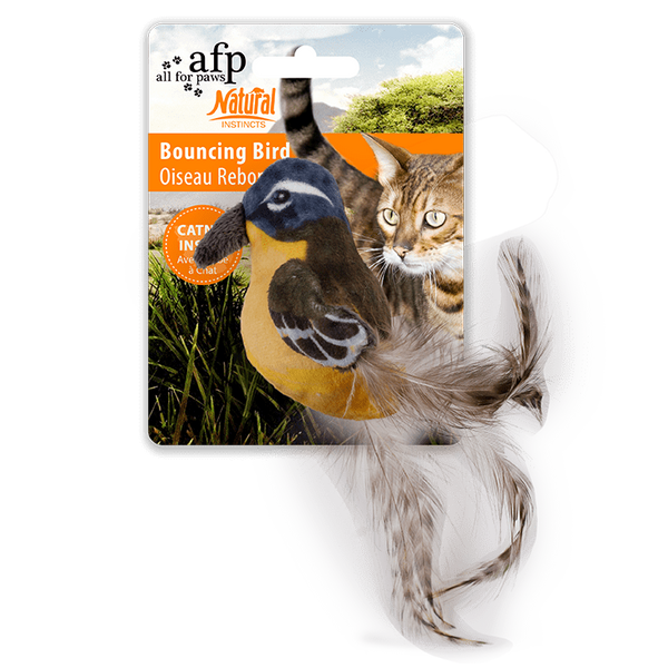 М'яка іграшка для котів ALL FOR PAWS Natural Instincts Bouncing Bird 2057 фото М'яка іграшка для котів ALL FOR PAWS Natural Instincts Bouncing Bird 2057 фото