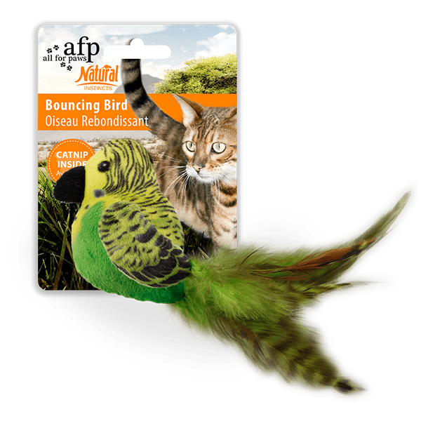 М'яка іграшка для котів ALL FOR PAWS Natural Instincts Bouncing Bird 2057 фото М'яка іграшка для котів ALL FOR PAWS Natural Instincts Bouncing Bird 2057 фото