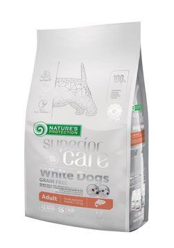 Nature's Protection Superior Care White Dogs Grain Free Salmon Adult Small Breeds Сухий беззерновий корм для дорослих собак малих порід з лососем 1,5 кг NPSC45834 фото