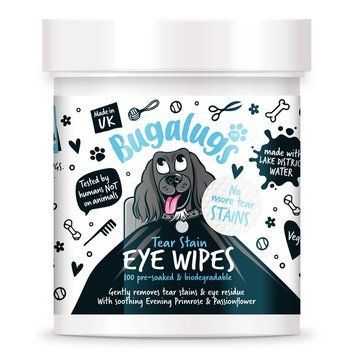 Bugalugs Tear Stain Eye Wipes Бугалугс Серветки для видалення сльозних доріжок у собак 100шт BCTSTPADS фото