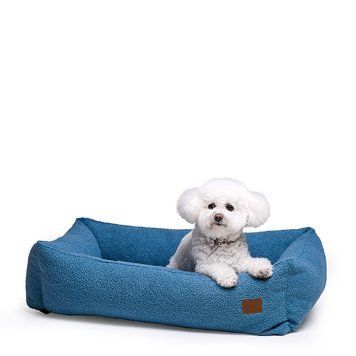 Лежак для собак NoblePet Albert Teddy Blue M (70x50x22см) AL2160/70 фото