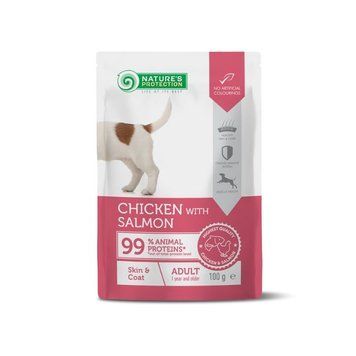 Nature&rsquo;s Protection Adult Skin&Coat Chicken with Salmon Вологий корм для собак для здорової шкіри та шерсті з куркою і лососем, 100 г NPUPF63660 фото
