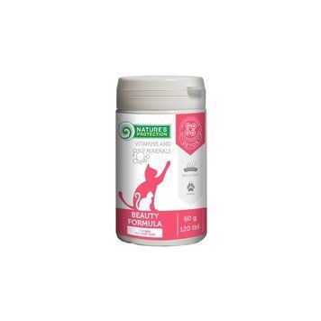 Nature's Protection Beauty Formula Харчова добавка для покращення стану шкіри і шерсті дорослих котів, 120 таблеток CAN63293 фото