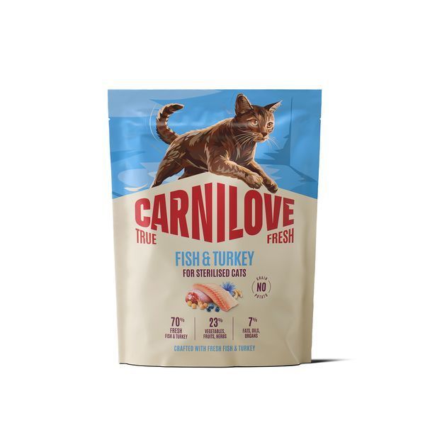 Корм сухий Carnilove True Fresh Fish & Turkey Sterilised для стерилізованих котів риба та індичка 400 г 173763 фото Корм сухий Carnilove True Fresh Fish & Turkey Sterilised для стерилізованих котів риба та індичка 400 г 173763 фото