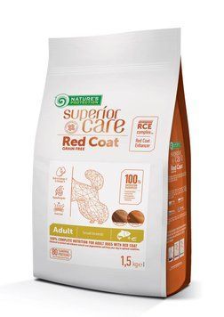 Nature's Protection Superior Care Red Coat Grain Free Salmon Adult Small Breeds Сухий беззерновий корм для дорослих собак малих порід з рудим забарвленням з лососем 1,5 кг NPSC47230 фото