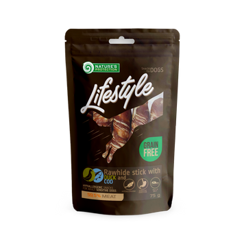 Nature's Protection Lifestyle Rawhide Sticks With Duck And Cod Rolls Ласощі для собак роли з качки і тріски, 75 г SNK46132 фото