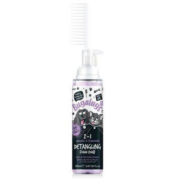 Bugalugs 2 IN 1 Detangle & Condition Foam Comb Lavender & Chamomile Зволожуюча пінка Бугалугс для розплутування ковтунів з ароматом лаванди та ромашки 150мл BDTCLE150 фото