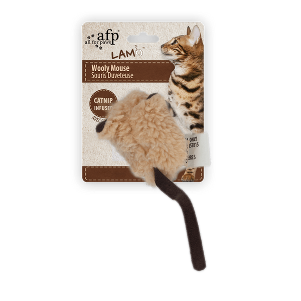 М'яка іграшка для котів ALL FOR PAWS Lambswool Wooly Mouse Миша зі звуковим чипом 2101 фото