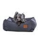 Лежак NoblePet Henry Velvet Grey для собак і котів (45x45x18см) H2164/45 фото 1