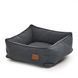 Лежак NoblePet Henry Velvet Grey для собак і котів (45x45x18см) H2164/45 фото 2