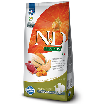 Farmina N&D Grain Free Medium&Maxi Adult Pumpkin Duck & Cantaloupe Melon Беззерновий сухий корм Фарміна для собак середніх та великих порід з качкою та динею 12кг 168803 фото