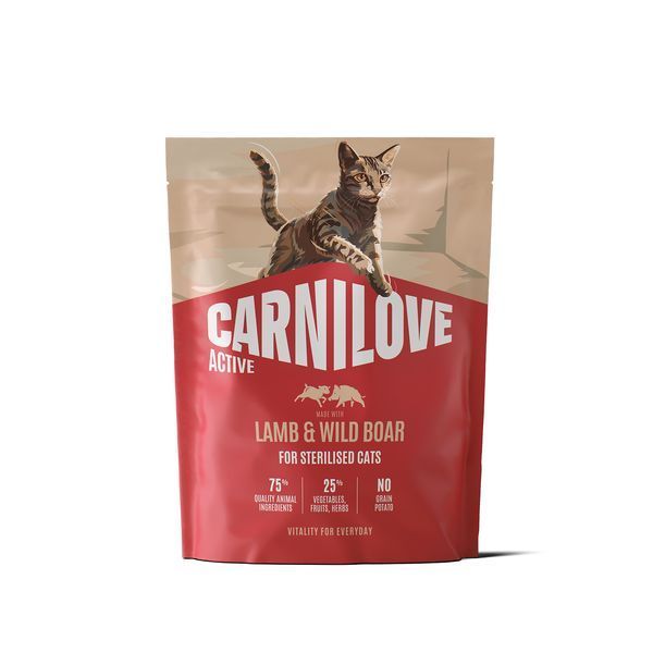 Корм сухий Carnilove Active Lamb & Wild Boar Sterilised для стерилізованих котів ягня і дикий кабан 400 г 173703 фото Корм сухий Carnilove Active Lamb & Wild Boar Sterilised для стерилізованих котів ягня і дикий кабан 400 г 173703 фото
