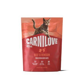 Корм сухий Carnilove Active Beef & Venison Sterilised для стерилізованих котів яловичина та оленина 400 г 173718 фото