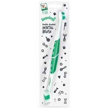 Bugalugs Double-Ended Pet Toothbrush Подвійна зубна щітка Бугалугс для собак і котів BDENBHSNG фото