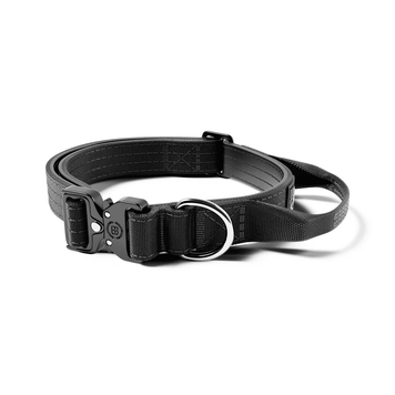 Нашийник BullyBillows Combat&reg; Collar Black 2,5см чорний з ручкою розмір XS-M (34-46см) bbccb25 фото