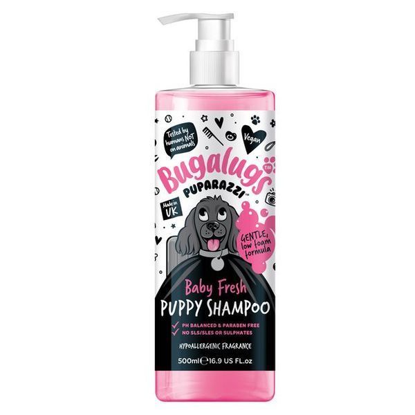 Bugalugs Puparazzi Puppy Shampoo Baby Fresh Бугалугс Шампунь Бугалугс для цуценят з ароматом тальку 500мл BPUPPZ500 фото Bugalugs Puparazzi Puppy Shampoo Baby Fresh Бугалугс Шампунь Бугалугс для цуценят з ароматом тальку 500мл BPUPPZ500 фото