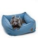 Лежак NoblePet Henry Teddy Blue для собак і котів (45x45x18см) H2166/45 фото 1