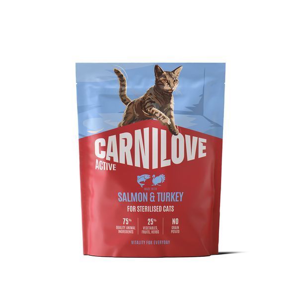 Корм сухий Carnilove Active Salmon & Turkey Sterilised для стерилізованих котів лосось та індичка 400 г 173709 фото Корм сухий Carnilove Active Salmon & Turkey Sterilised для стерилізованих котів лосось та індичка 400 г 173709 фото