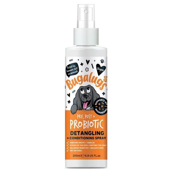 Bugalugs Post & Probiotic Detangle & Condition Spray Кондиціонуючий Спрей Бугалугс для розплутування ковтунів з Пре-,Пост- і Пробіотиками для собак 200мл PPDTLD200 фото Bugalugs Post & Probiotic Detangle & Condition Spray Кондиціонуючий Спрей Бугалугс для розплутування ковтунів з Пре-,Пост- і Пробіотиками для собак 200мл PPDTLD200 фото