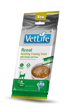 Farmina Vet Life Cat Renal Creamy Treat Chicken & Tuna Фарміна профілактичні кремові ласощі для дорослих котів з проблемами з нирками курка & тунець 4x15г 193735 фото