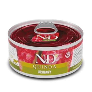 Farmina N&D Quinoa Urinary Duck & Cranberry Беззерновий вологий корм Фарміна для дорослих котів для профілактики сечокам'яної хвороби з качкою, кіноа, журавлиною та ромашкою 80г 181275 фото