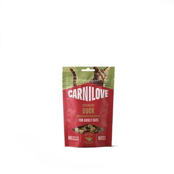 Ласощі Carnilove Crunchy Snack Duck with Raspberries для котів хрусткі качка і малина 50 г 100792 фото